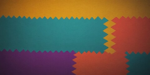 Poster - Abstract Colorful Zigzag Pattern