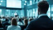 © Business Image - Business conference: speaker presentation in modern conference hall