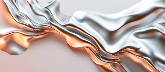 Wall Mural - Metallic gradient and shadow contour map isolated on a white background