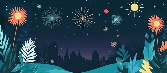 Wall Mural - Happy New Year flat design illustration