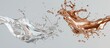 © Business Image - Dynamic 3d render of liquid silver and copper in motion for artistic design