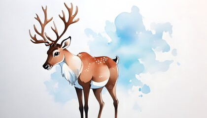 deer in the snow