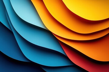 Wall Mural - Abstract Paper Waves