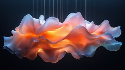 Wall Mural - Abstract Cloud-Shaped Chandelier