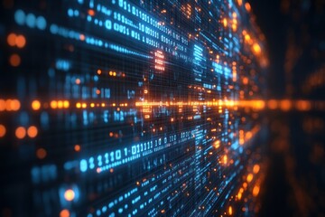 Abstract Digital Binary Code
