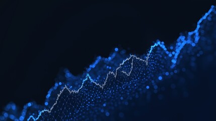 Wall Mural - Creative digital graph background for investment and analytics design