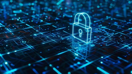 Network protection concept photo on abstract technology background. Data security concept. Cyber ​​digital protection system innovation concept.