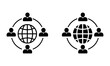 © Irfan_setiawan - globe with people symbol, illustration of global business and network icon vector