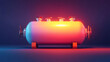 © Nicat - 3D vector of a natural gas tank, used for cooking and industry, representing energy economy.
