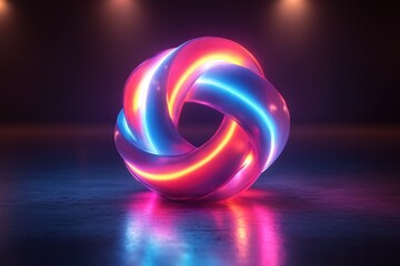 Wall Mural - Neon Abstract Orb