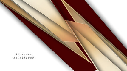 Wall Mural - Abstract background featuring layered geometric shapes in rich, warm colors of beige, brown, and cream