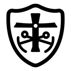 Poster - Religious symbol icon in glyph style