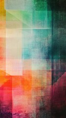 Wall Mural - a vibrant abstract image featuring colorful blocks and textures, perfect for modern design projects 