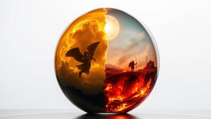 Heaven and Hell in a Glass Sphere