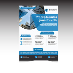 stylish real estate corporate flyer design template