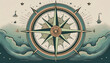 © fotoluigi868 - Vintage compass rose symbolizing adventure – An elegant vintage illustration of a compass r_1(240)