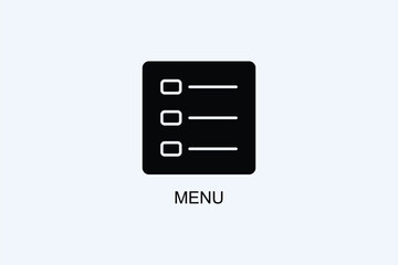 Menu Vector Icon Or Logo Illustration