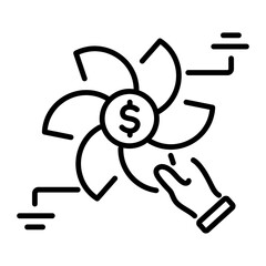 Sticker - Finance icon in line style 