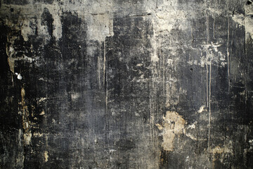 Wall Mural - A grunge wall texture in dirty grey, with scratches, scuffs, and stains, creating a well-worn, industrial appearance.