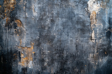 Wall Mural - A grunge wall texture in dirty grey, with scratches, scuffs, and stains, creating a well-worn, industrial appearance.