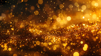 Luxury abstract gold background with glitter light effect decoration.