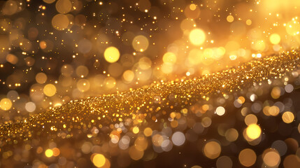 Luxury abstract gold background with glitter light effect decoration.