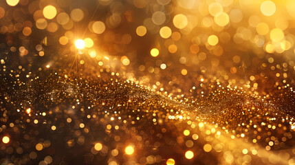 Luxury abstract gold background with glitter light effect decoration.