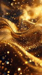 Wall Mural - Luxury abstract gold background with glitter light effect decoration.