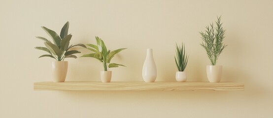 Aufkleber - A minimal TV cabinet for a living room in cream color