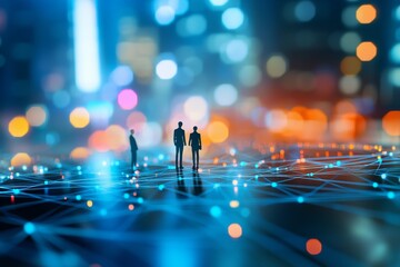Aufkleber - Business Networking. Concept of Networking within a Corporation.