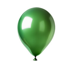 Wall Mural - green balloon isolated on transparent background generative ai.