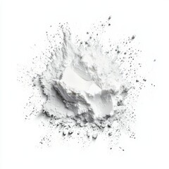 Aufkleber - An effect isolate of a white sugar explosion on a black background.