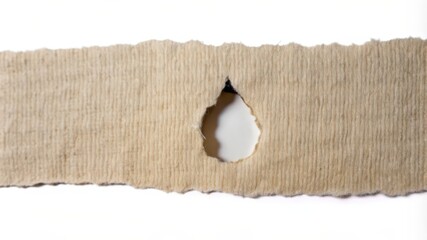 Wall Mural - Beige Cardboard with a Hole