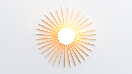 A radiant sunburst design featuring golden rays emanating from a central circle, perfect for modern decor and bright themes.