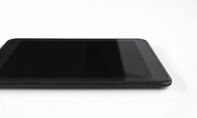 Wall Mural - modern digital tablet with blank screen on white background, hyperrealistic video