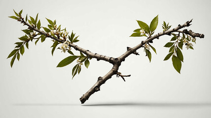 Poster - Simple twig with plain white background