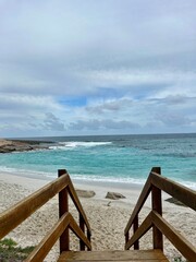 wooden steps to the beach