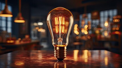 Wall Mural - light bulb flickering