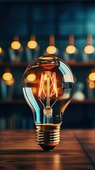 Wall Mural - light bulb on the background