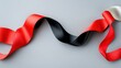 © bteeranan - Red and Black Ribbons on Grey Background