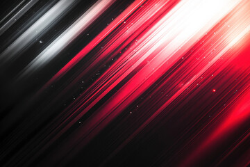 Wall Mural - dynamic abstract red and black gradient light streaks with glowing speckles, perfect for futuristic 