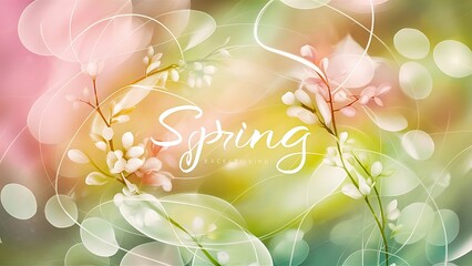 An abstract spring background with bokeh effects.