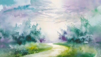 Watercolor painting background namecard