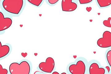 Canvas Print - png heart border backgrounds petal abstract.