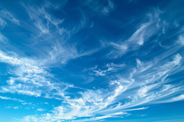 Poster - The sky is blue with fluffy white clouds