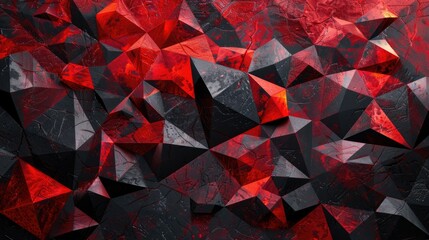 The abstract picture of the red shape repetitive pattern polygon geometry in the background, geometry is mathematics that study shape, sizes, properties, and dimensions of objects and spaces. AIG51.