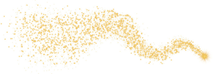 glittering vector dust on a transparent background. golden sparkling lights. christmas holiday glow 