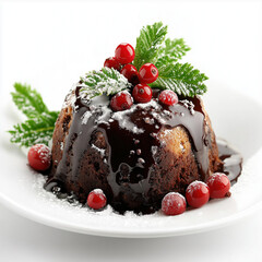 Sticker - Christmas Pudding Isolated