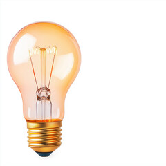 Lit Lightbulb Isolated