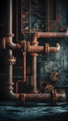 Wall Mural - Grunge rusty metal industrial background